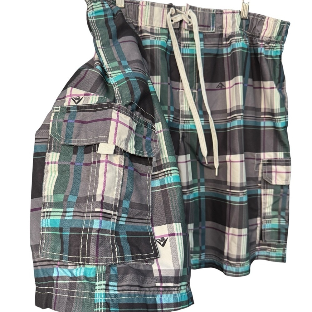 Kanu Surf Plaid Board Shorts Swim Trunks Men’s XXL - Picture 2 of 6